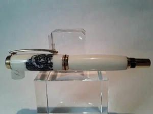 Cream colored hand made Rollerball writing Pen - Picture 1 of 8