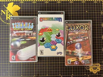 Lot 3 Sony PSP Pinball Hall Of Fame Chameleon Luxor The Wrath Of Set Complete - Image 1 of 4