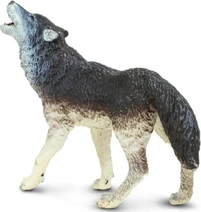 Figura de lobo gris Safari Ltd | Modelo de vida silvestre de América del Norte | Pintado a mano | Nuevo - Imagen 1 de 12