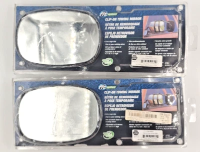 Juego de 2 espejos retrovisores de remolque universales con clip para espejos altos de 4 1/2" - 11 1/2" Foto 1 de 4