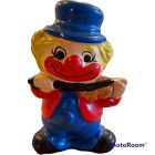 Vintage Ceramic Clown Bank Collectible Nik-nak Display 5” Piggy Bank
