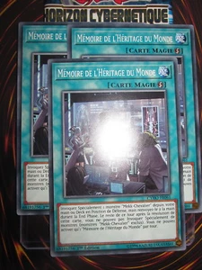 YU-GI-OH! COM PLAYSET MEMOIRE DE L'HERITAGE DU MONDE (LOT DE 3) CYHO-FR063 NEUF - Picture 1 of 1