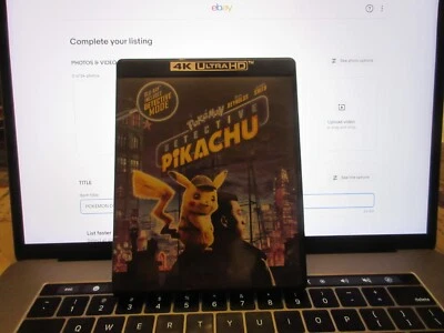 POKÉMON DETECTIVE PIKACHU 4KULTRA HD & BLU-RAY no digital LIKE NEW - Image 1 of 4