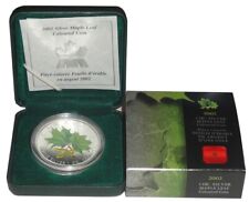 Kanada 1 Oz Silber Maple Leaf 2002 Farbe Stempelglanz