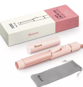 Ceramic Mini Curling Iron for Short Hair, Small Hair Curler Iron for Travel Pink - Picture 1 of 8