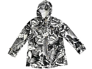 LRL Ralph Lauren Jacket Size MEDIUM Floral Rain Wind Resistant Hood Coat Tropica - Picture 1 of 17