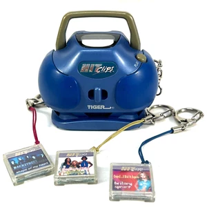 Works ✅ 2001 Tiger Electronics Hit Clips Micro Music System BoomBox Blue Hasbro - Bild 1 von 6
