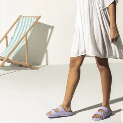 Sandálias Birkenstock Feminina Arizona EVA Roxa Nevoeiro Impermeável Piscina Tamanho 10 - Imagem 1 de 4