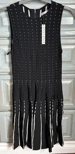 Alice & Olivia Sleeveless Dress Womens Size XS Extra Small Zip Black - Picture 1 of 8