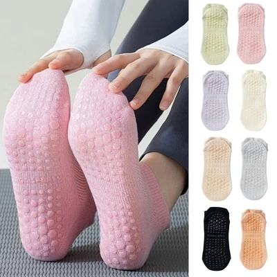 Breathable Mesh Pilates Socks for Women Free Size Low Cut Solid Color Ankle Sock - Image 1 of 4