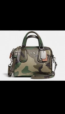 CARTERA COACH MINI SURREY EN CUERO GRANO CRUZADO ESTAMPADO CAMUFLAJE F33591 NUEVA SIN ETIQUETAS DIFÍCIL DE ENCONTRAR Foto 1 de 4