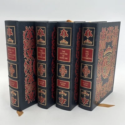 Easton Press Henry VIII & Elizabeth I Alison Weir Leather Collector’s 4 Vol Set Foto 1 de 4