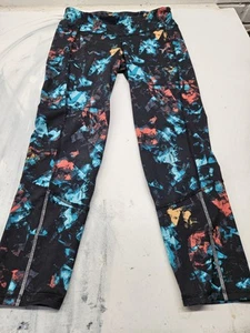 Old Navy Active Go-Dry Ankle Leggings Size Medium Gym Small Back Zipper Pocket - Picture 1 of 4