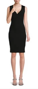 Vestido Bebe Midi Funda Cuello en V Negro Espalda Abierta Estilo Salt1424 Para Mujer’s L Nuevo con Etiquetas - Imagen 1 de 18