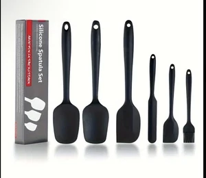 Silikon Spatel Set - 6 Stück in Schwarz - Bild 1 von 5
