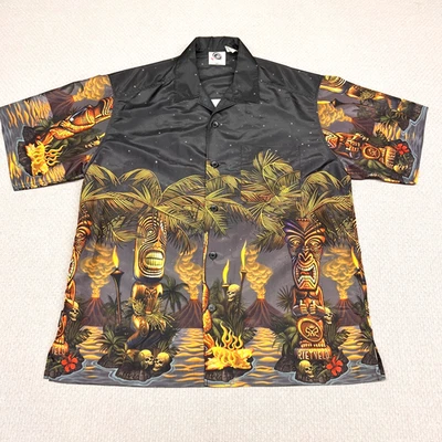 Rietveld USA Shirt Mens Large Hawaiian Short Sleeve Button Down Tiki Retro Surf - Image 1 of 4