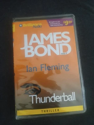 Thunderball By Ian Fleming   Audiobook James Bond Brilliance Audio 2 Tapes Foto 1 de 3