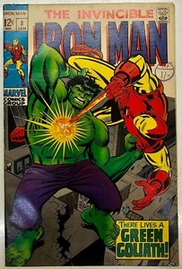 Silver Age Marvel Comics Iron Man Key Issue 9 High Grade FN- Iron Man Vs Hulk - Picture 1 of 3
