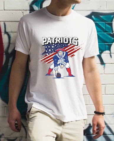New England Patriots t shirt, american pride, independence day, primary logo Cover