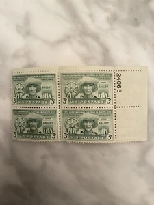 US Postage 3c #983 FIRST GUBERNATORIAL ELECTION IN PUERTO RICO: PLATE BLOCK - Bild 1 von 1