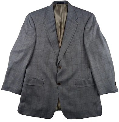 Blazer de Lana Loro Piana Daniel Cremieux 42R Gris Ventana 2 Botones Hecho en EE. UU. Foto 1 de 4