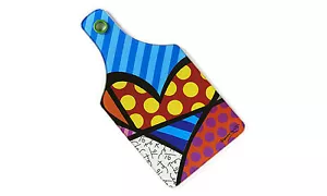 TABLA DE CORTAR DE VIDRIO TEMPLADO ROMERO BRITTO: CORAZÓN ICÓNICO ** NUEVO ** - Imagen 1 de 1