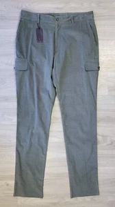 Isaia Corduroy Pants Mens 54 (36x36) Gray Comfort Project Cargo Casual Italy NWT - Picture 1 of 15