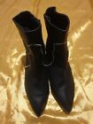 Office Women's Black Leather Ankle Boots UK Size 6 EU 39 Heel 4cm