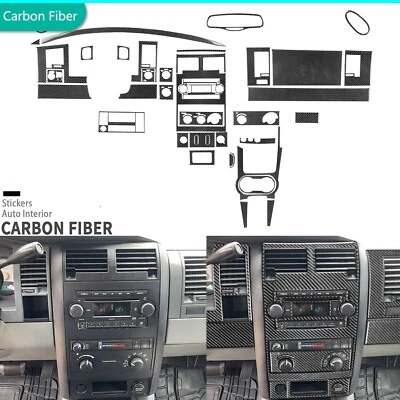 Kits de 42 piezas de fibra de carbono real interior completo embellecedor de tablero para Dodge Durango 2004-2009 Foto 1 de 4