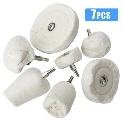 7pcs Polishing Pad Buffing Wheel Car Polishing Buffing Pads Polisher Drill Kit - Image 1 of 4