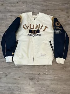 G-Unit Denim Co. Giacca Bomber Varsity Pesanti Hip Hop 50 Cent Uomo 3XL - Foto 1 di 9