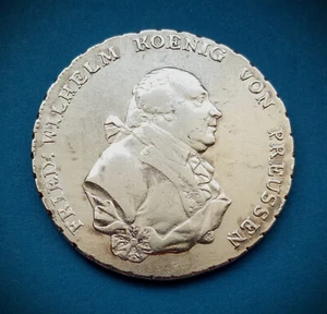 Ein Thaler Preussen König Friedrich Wilhelm II. 1797 A - Silbermünze TOP - Bild 1 von 2