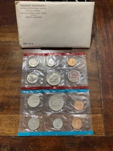 1971 - D Uncirculated Coin Set U.S Mint Original Government Packaging OGP - Picture 1 of 9