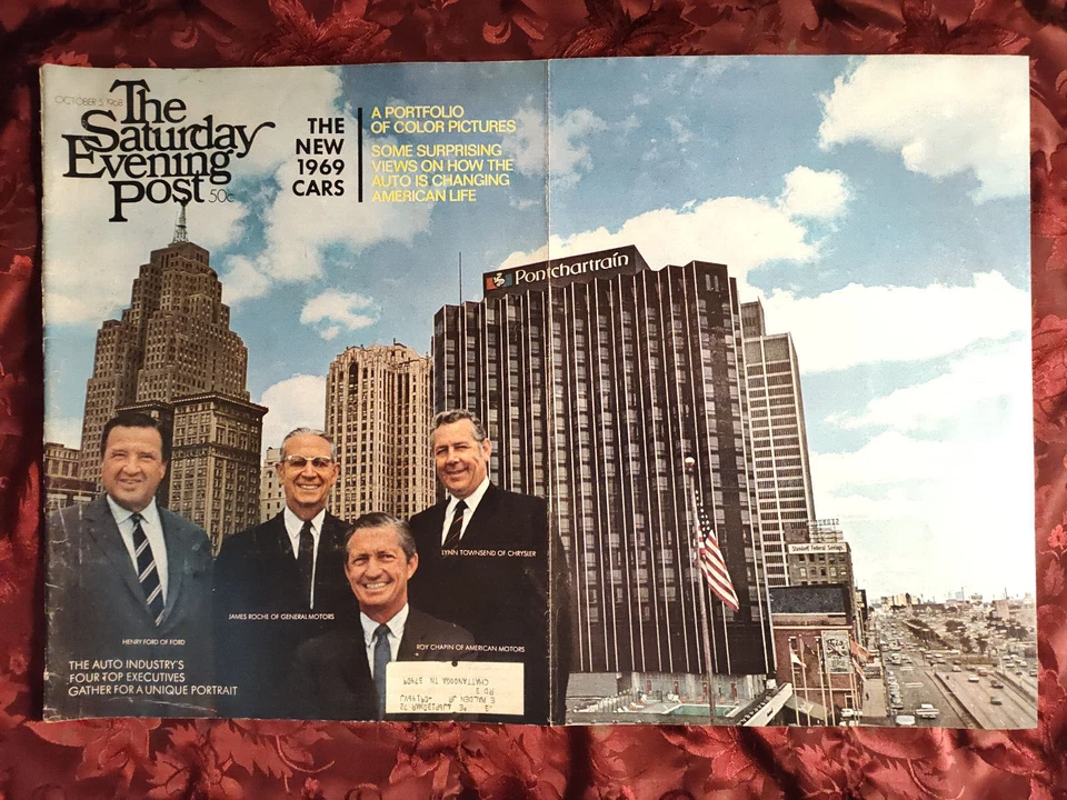 Saturday Evening POST Magazine October 5 1968 1969 CARS PATRICIA NEAL  - Image 1 of 1