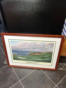 LINDA HARTOUGH "THE 8TH HOLE PEBBLE BEACH" LIMITED ED. SIGNED LITHO #1044/1250 - Picture 1 of 7
