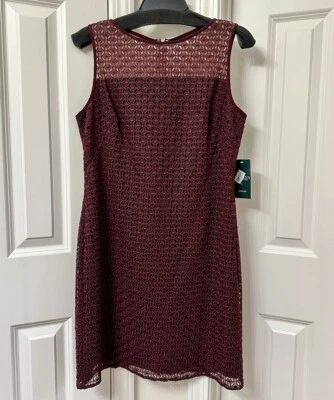 Lauren Ralph Lauren Geo Lace Dress, Size-12 - Image 1 of 4