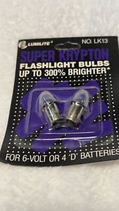 flashlight bulbs LK13for 6volt or D' batteries Krypton bulbs replaces PR13 - Picture 1 of 2