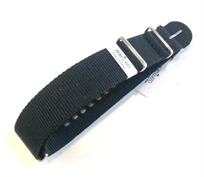Cinturino Orologio MORELLATO Tessuto NYLON Passante NERO Militare 18 20 22