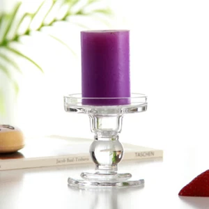 Glass Tealight Holders Pillar Candle Stand Glass Candle Holders - Picture 1 of 11