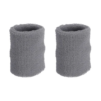 Deportes Pulseras 8x10cm 2pzs Atlético Algodón Absorbente Muñequera, Gris - Imagen 1 de 4