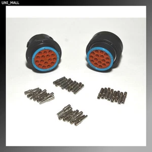 Deutsch HDP20 16-Pin Genuine Bulkhead Connector kit, 12-14AWG Contacts (NO RING) - Foto 1 di 9