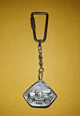 PORTACHIAVI ARGENTO 800 MARCHIATO UNO A ERRE per AUTO D'EPOCA 1905  vintage RARO - Immagine 1 di 4