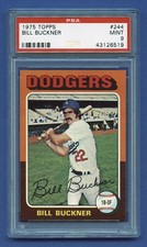 1975 BILL BUCKNER PSA 9 MINT TOPPS DODGERS RED SOX CENTERED RAZOR SHARP #244 RZC