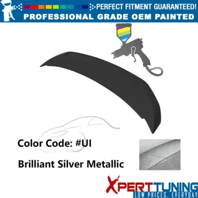 For 10-14 Ford Mustang GT500 Shelby #UI Brilliant Silver Metallic Trunk Spoiler - Image 1 of 4