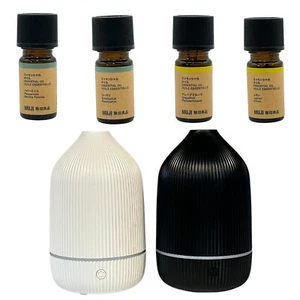 Essential Oil Diffuser Whit 4 with Essential Oil BLACK or WHITE 6 LED lights USB - Picture 1 of 17