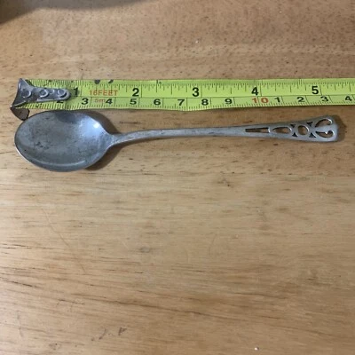 Antigua CUCHARA DE MERMELADA DE PLATA ESTERLINA por Webster mango perforado 5,5" de largo 13,3 gramos Foto 1 de 4