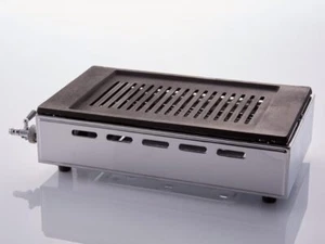 YAMAKIN LP Gas Yakiniku Grill 44×22.4×11cm Cast Iron Plate Steak Made in Japan - Picture 1 of 7