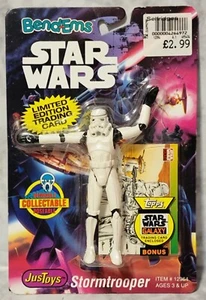 Tarjeta coleccionable Star Wars BendEms Stormtrooper 1993 Topps LE SIN USAR, EN CAJA - Imagen 1 de 2