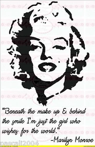 Bügelbild Marilyn Monroe USA Schrift  Bügelbilder DIN A4  NO. 1211 - Bild 1 von 1