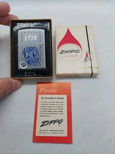VTG 1776 Bicentennial ZIPPO Cigarette Lighter w/ BOX 1975 - Picture 1 of 23